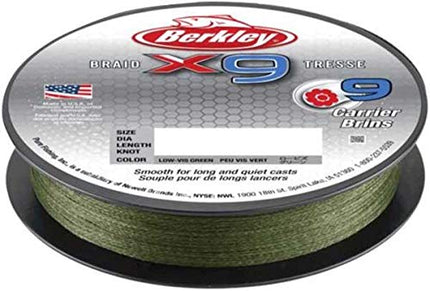Berkley X9 Braided Fishing Line - 9 Strand Braid Line for Saltwater and Freshwater Fishing