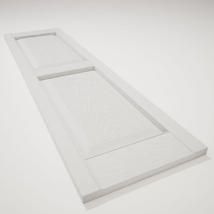 Ekena Millwork Lifetime Vinyl LP2S14X03100WH Standard Two Equal Panel Vinyls, Raised Panel Vinyl Shutters, w/Installation Shutter-Lok's & Matching Screws (Per Pair), 14.75"W x 31"H, White