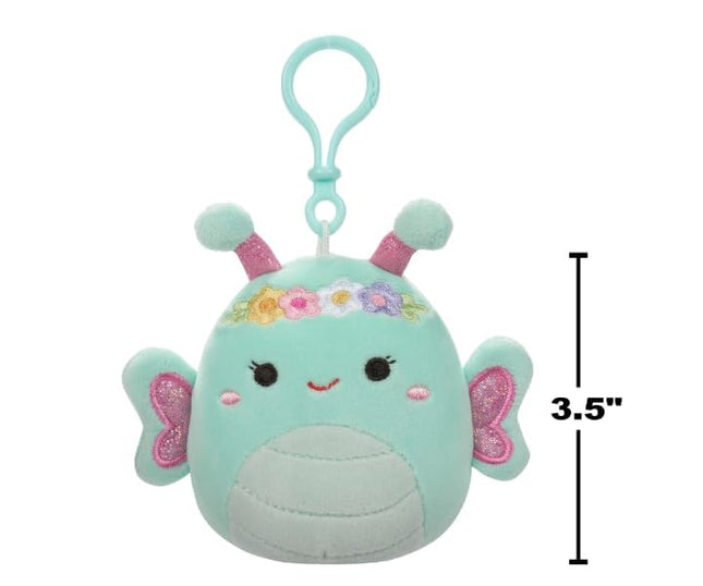 Squishmallows 3.5" Clip de Pascua de Reina la Mariposa