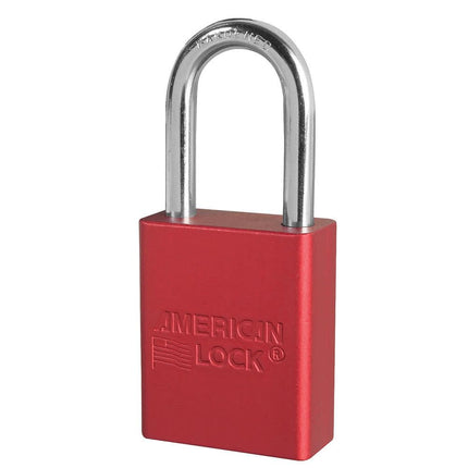 Master Lock Aluminum Red Safety Padlock with 1/4" 