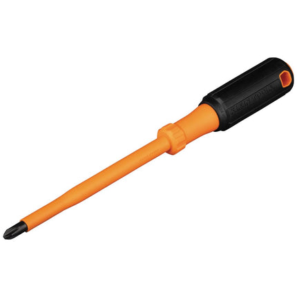 Klein Tools 6876INS Insulated Screwdriver, 1000V #3 Phillips Tip Screwdriver with 6-Inch Shank, Tip-Ident, Cushion-Grip Handle