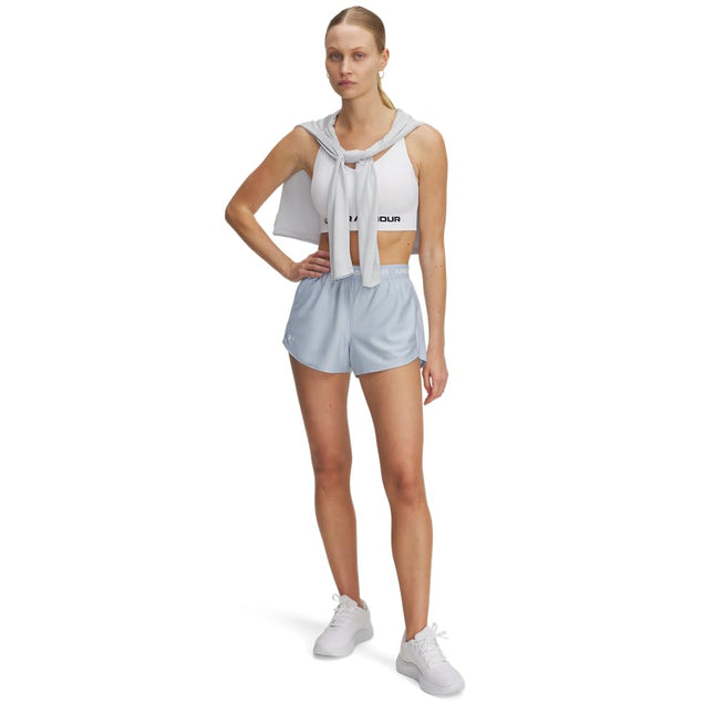 Under Armour Shorts Tech Play Up para mujer, (453) Azul Calm / Blanco, XXL