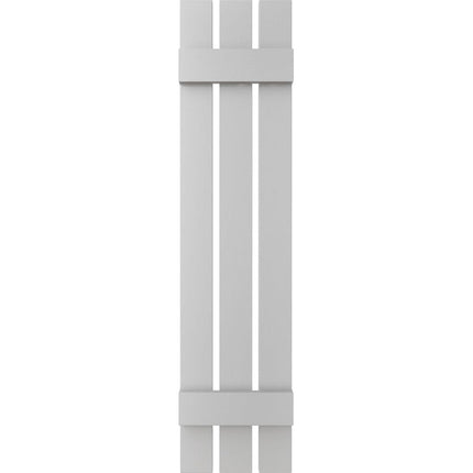 Ekena Millwork Lifetime Vinyl LS3S12X03900PG Standard Three Board Spaced, Board-n-Batten Vinyl Shutters, w/Installation Shutter-Lok's & Matching Screws (Per Pair), 12"W x 39"H, Paintable