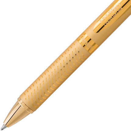 Pentel EnerGel Alloy RT Retractable Liquid Roller Gel Pen - Metal Barrel 0.7mm - Gold Body (Black Ink)