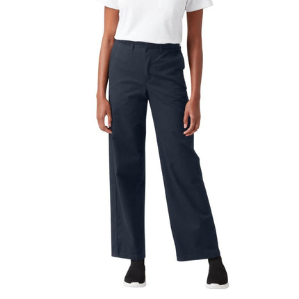 Dickies Women's High Rise Wide Leg Twill Pants, Ri