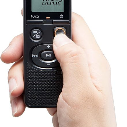 OM System Olympus VN-541PC Digital Voice Recorder with one-Touch Recording, Noise-Cancellation Function, 4GB Memory, Four Scenes Recording, Includes a Micro-USB Cable.