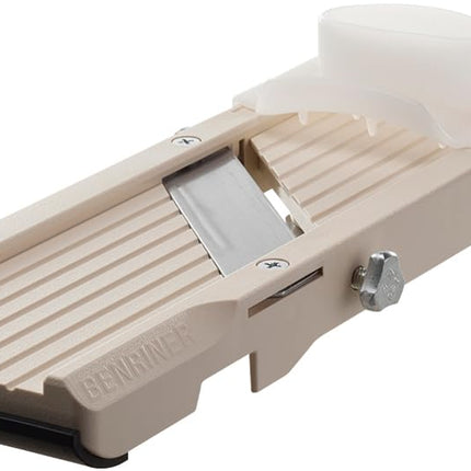 Benriner Mandoline Slicer, Japanese Stainless Steel Blade, BPA Free, Beige Classic Slicer, Biege with 4 Japanese Stainless Steel Blades Beige