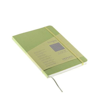 Fabriano Ecoqua Plus Stitch-Bound Notebook, 5.8" x 8.3", A5, Graph, Lime