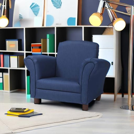 Sillón infantil de tela vaquera de Melissa & Doug (muebles infantiles, 58.4 cm de largo x 44.5 cm de ancho x 46.5 cm de alto) Muebles para niños, silla de lectura para niños, sillas para niños pequeños, sillón infantil grande