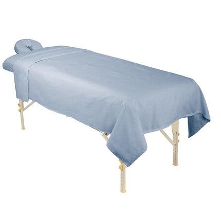 ForPro Premium Flannel 3-Piece Massage Sheet Set, Wisteria, for Massage Tables, Includes Massage Flat Sheet, Massage Fitted Sheet, and Massage Fitted Face Rest Cover