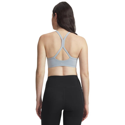 Under Armour Womens Movement Bralette, (465) Harbor Blue / / Metallic Silver, L