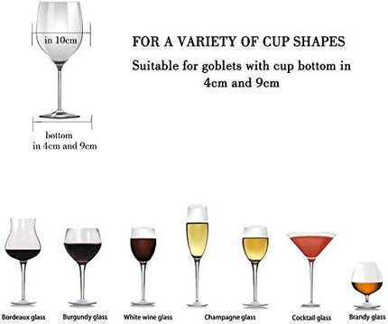 Wine Glass Rack - Under Cabinet Stemware Wine Glass Holder Glasses Storage Hanger Metal Organizer for Bar Kitchen White