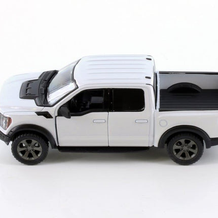 KiNSMART - 2022 Ford F-150 Raptor 5" 1:46 Scale Die Cast Model Toy Truck (White)