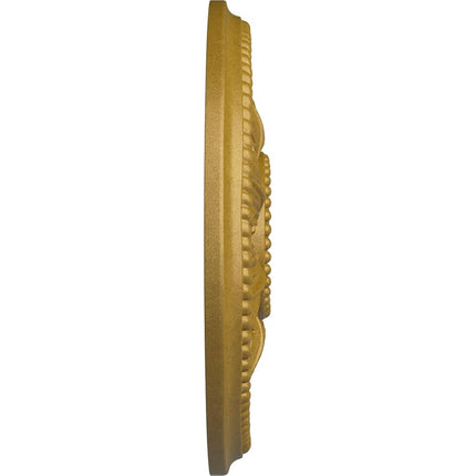 18 1/8"OD x 3 1/2"ID x 2 3/4"P Edinburgh Ceiling Medallion (Fits Canopies up to 5 1/8"), Hand-Painted Pharaohs Gold
