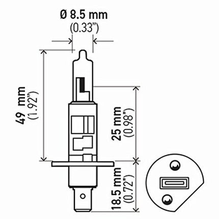 HELLA H1 24V DP Double Power Bulb, 70W