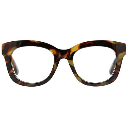 Peepers by PeeperSpecs Women's Center Stage Oversized Blue Light Blocking Reading Glasses, Black, 51