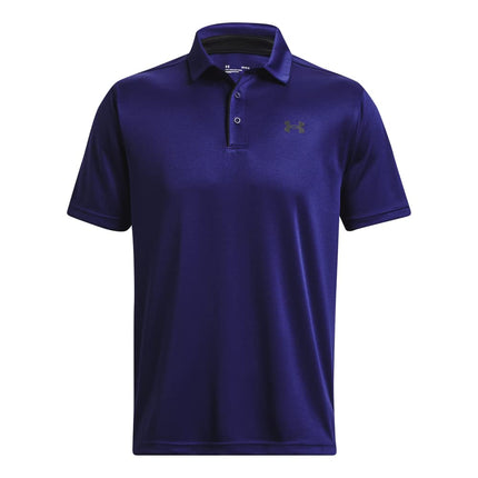 Under Armour Men's Tech Golf Polo, S Long, (468) Sonar Blue/Black, S Long
