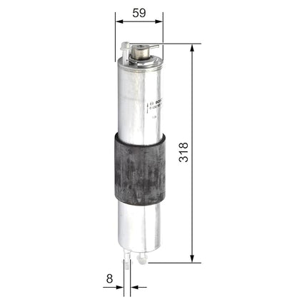 Bosch F5952 Car Gasoline Filter - Separates Particles from Fuel - Protects the Injection System