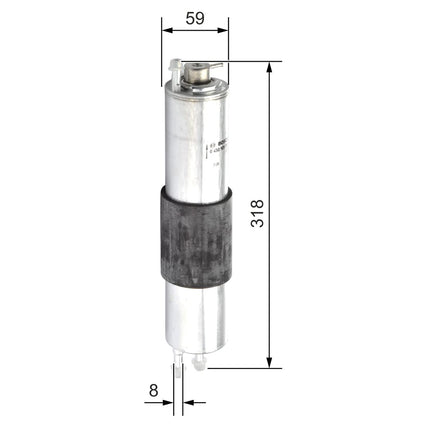Bosch F5952 Car Gasoline Filter - Separates Particles from Fuel - Protects the Injection System