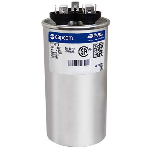 GE Genteq Round Capacitor 25 5 uf MFD 440 Volt Z97F9978 97F9978
