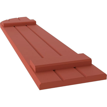 Ekena Millwork ARW101BQ311X34CLH Americraft Three 2 Exterior Real Wood Joined Board-n-Batten Shutters w/Arch Top (Per Pair), 10 1/2"W x 34"H, Colorful Leaves