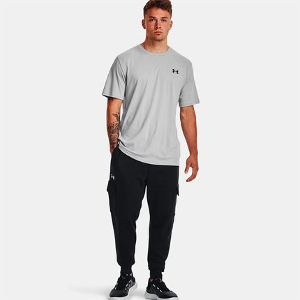 Under Armour Mens Left Chest Lockup Short Sleeve T Shirt, (011) Mod Gray Medium Heather/Black/Black, Medium