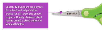 Scotch 5-Inch Soft Touch Blunt Kid Scissors, 12 Count Teacher Pack, Blue (1442B-12)