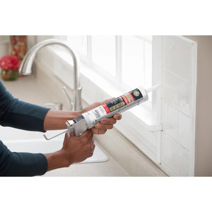 Sellador de silicona GE Supreme pintable para cocina y baño, blanco, 9.5 fl oz, 1 unidad