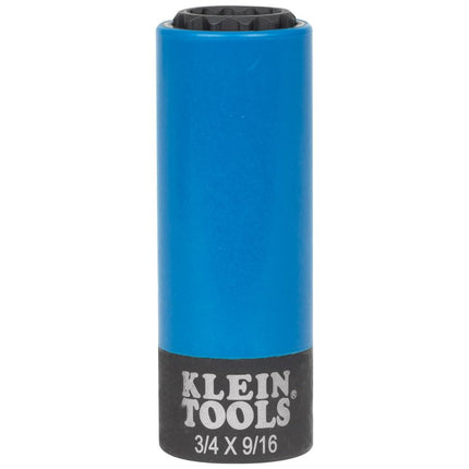 2-in-1 Non-Marring Impact Socket, Coated 12-Point Deep Sockets, 3/4- and 9/16-Inch Sizes Klein Tools 66030