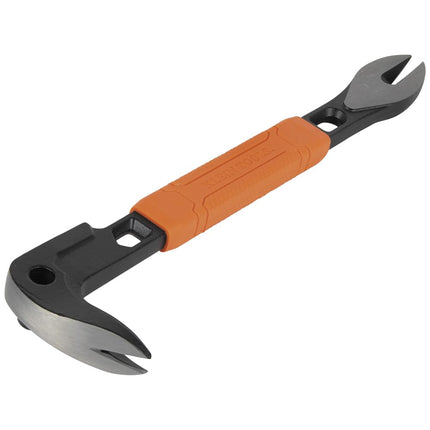 Klein Tools 66092 10-Inch Cat Paw Nail Puller with Integrated Nubs, Heavy Duty Carbon Steel Crowbar for Cat Paws