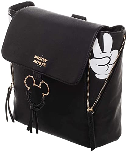 Bioworld Disney Mickey Mouse Mini Backpack Purse, Black, White, One size, Modern