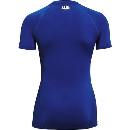 Under Armour Women's HeatGear Compression Short-Sleeve T-Shirt, Royal (400)/White, XXL