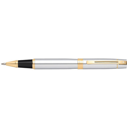 Sheaffer 300 Rollerball Pen, Chrome/Gold Trim