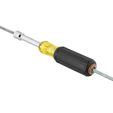 Klein Tools 654716MAG Heavy Duty Hollow Shaft Nut Driver, Magnetic, Color-Coded 7/16-Inch Hex, Pass Through Design, 6-Point, Cushion-Grip Handle