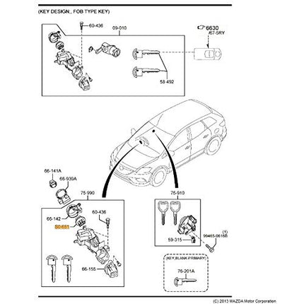 Mazda Base-Knob D6y1-76-142