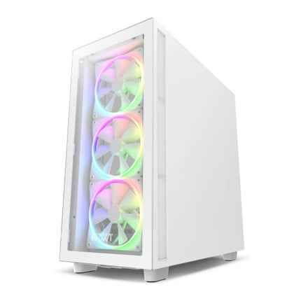NZXT F140 RGB Twin Pack - 2x 140mm PWM RGB Fans + Hub - White