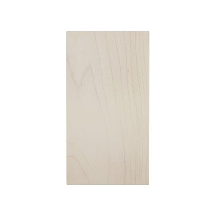 3 1/2"W x 6 1/2"H x 1"P Americraft Solid Hardwood Stain Grade Smooth Plinth Block with Squared Edge, Maple