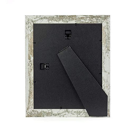 Home&Me 8x10 Picture Frame RottenWhite 2 Pack- Made to Display Pictures 5x7 with Mat or 8x10 Without Mat - Wide Molding - Wall Mounting Material Included