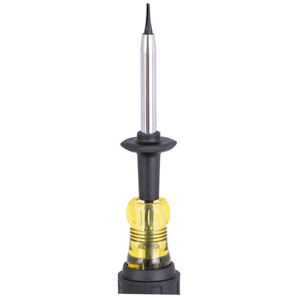 KLEIN TOOLS 6024K Destornillador plano con agarre para tornillos, hoja dividida de 1/4 de pulgada, acción de agarre positiva, mango con amortiguación
