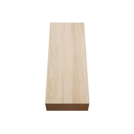 2 1/2"W x 6 1/2"H x 1"P Americraft Solid Hardwood Stain Grade Smooth Plinth Block with Squared Edge, White Oak