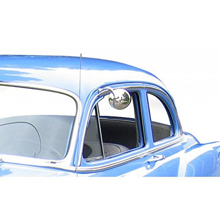 United Pacific 4" Curved Arm Peep Mirror with Convex Mirror Glass And LED Turn Signal