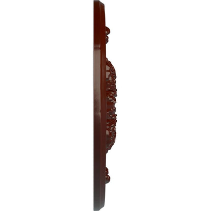 Ekena Millwork CM30FLBMF 30" OD x 3 ID x 3 1/4 P Flagstone Ceiling Medallion (fits Canopies up to 3 7/8), Hand-Painted, Brushed Mahogany