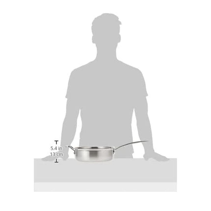 Cuisinart MCP33-24HN MultiClad Pro Stainless 3-1/2-Quart Saute with Helper and Cover Silver