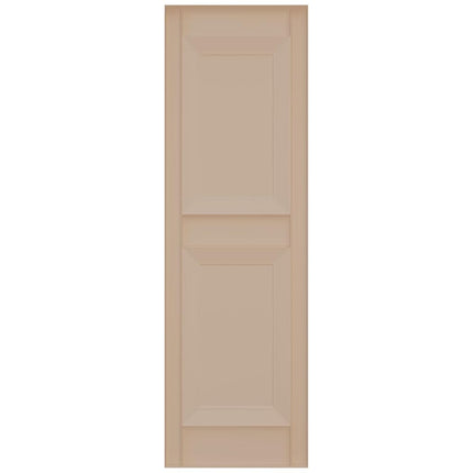 12"W x 39"H Lifetime Vinyl, Standard Two Equal Panels, Raised Panel Shutters, w/Installation Shutter-Lok's & Matching Screws (Per Pair), Wicker