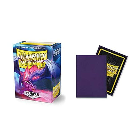 10 Packs Dragon Shield Matte Standard Size 100 ct Card Sleeves Display Case Purple