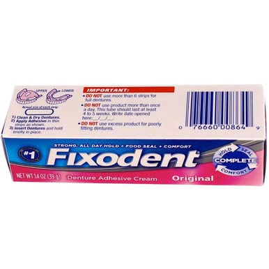 Fixodent Denture Adhesive Cream Original 1.40 Oz (Pack Of 3)