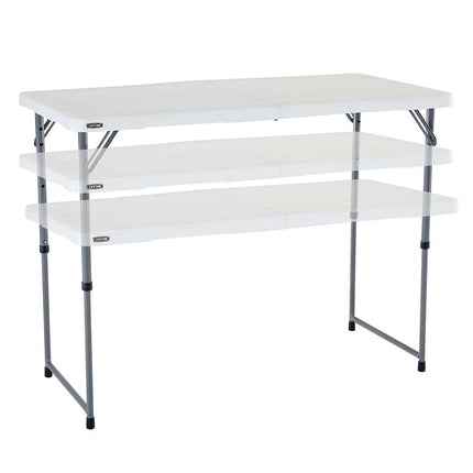 LIFETIME Height Adjustable Craft Camping and Utility Folding Table