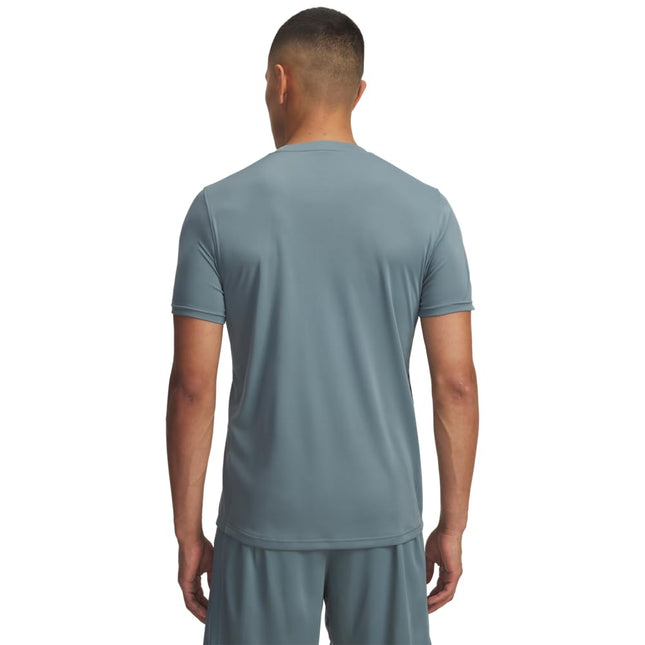 Under Armour Men's Challenger Train Short Sleeve, Lightweight and Quick-Drying Sports Top, Men's T-Shirt for Training, Gym and Casual Wear,Jasper Blue / / Squad Orange,LG