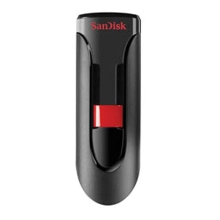 SanDisk Cruzer Glide 64 GB USB Flash Drive USB 2.0, Black & Red
