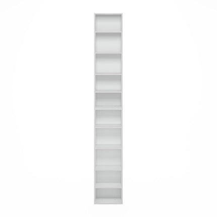 Furinno PASIR 10-Tier Bookcase with Open Shelf, White